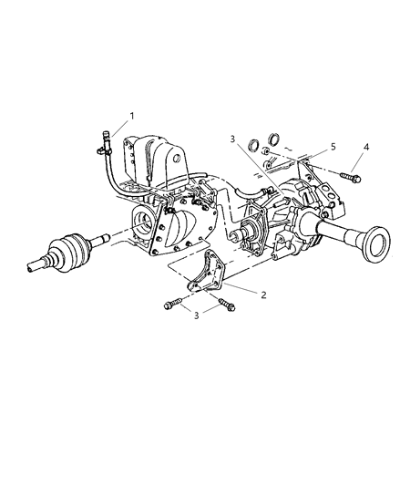 1998 Chrysler Town & Country Power Transfer Unit Mounting Diagram