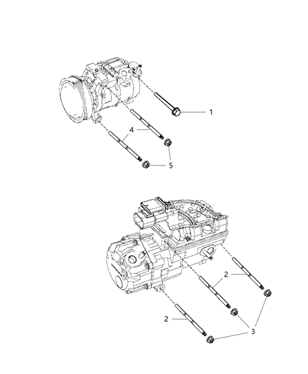 2009 Dodge Durango A/C Compressor Mounting Diagram 2