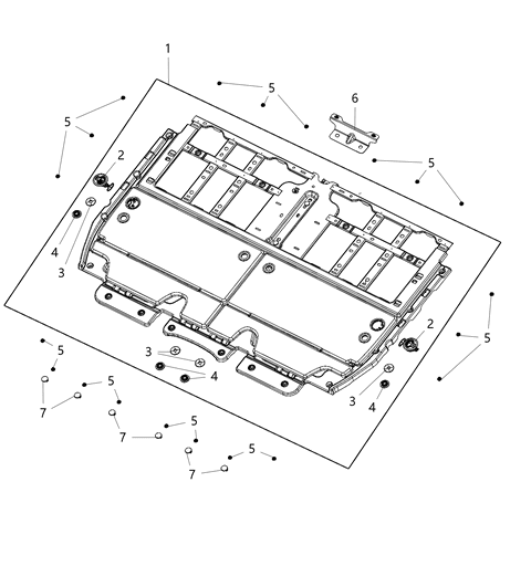 2020 Chrysler Voyager Load Floor, Stow-N-Go Diagram 1