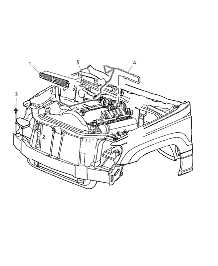 1999 Jeep Grand Cherokee Grille-Air Diagram for 55115885