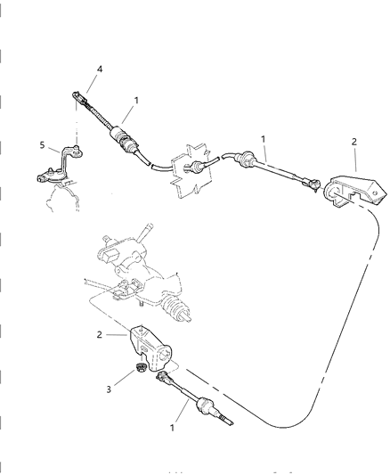 2000 Dodge Caravan Controls , Gearshift , Column Shaft Diagram 1