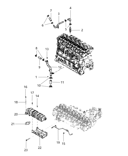 2009 Dodge Ram 3500 Cab Chassis EGR Cooling System Diagram