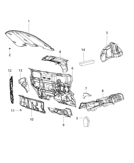 2020 Dodge Journey Silencers Diagram