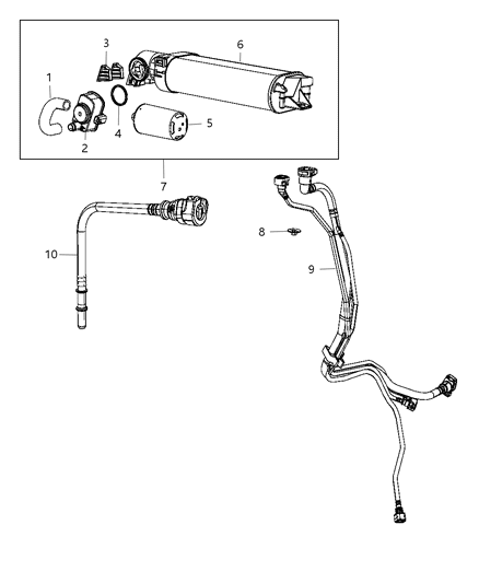 2011 Chrysler 300 Vacuum Canister & Leak Detection Pump Diagram