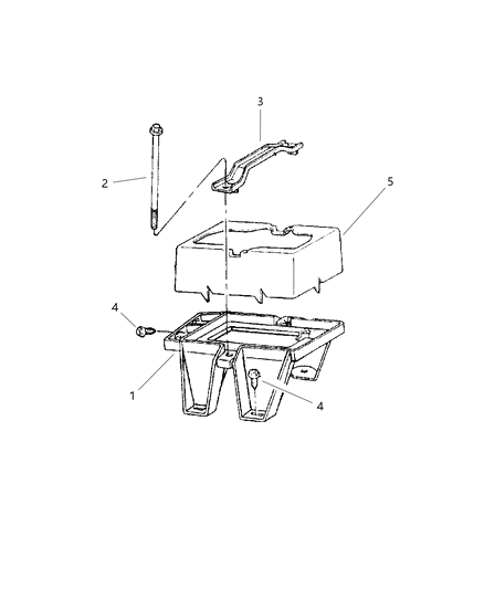 1998 Jeep Grand Cherokee Support-Battery Diagram for 55296088