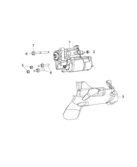 2015 Dodge Challenger Starter & Related Parts Diagram 2