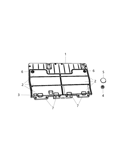 2017 Dodge Grand Caravan Load Floor, Stow-N-Go Bench Diagram