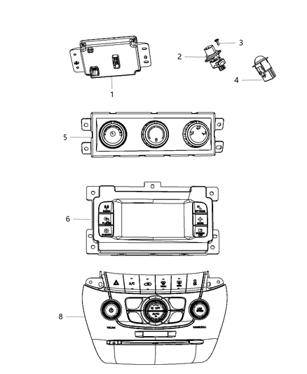 2014 Dodge Journey Stack Diagram for 5064993AI