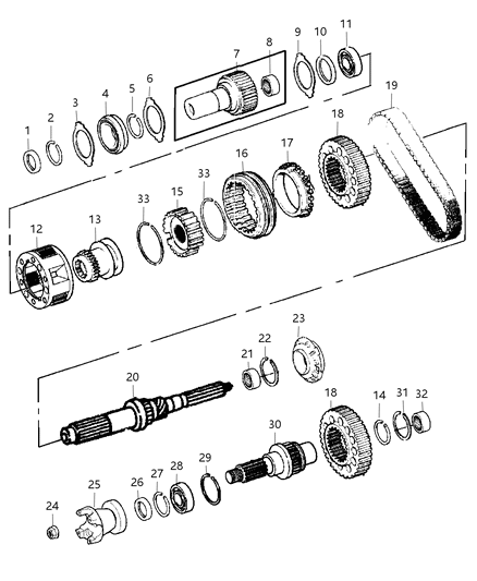 2012 Ram 3500 Pickup Gear Train Diagram 1