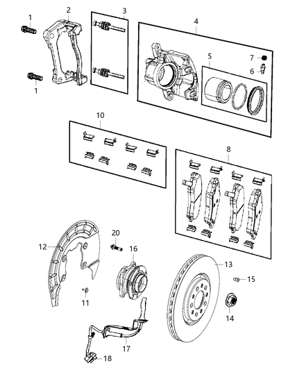 2021 Jeep Cherokee Screw-Brake Diagram for 68160693AC