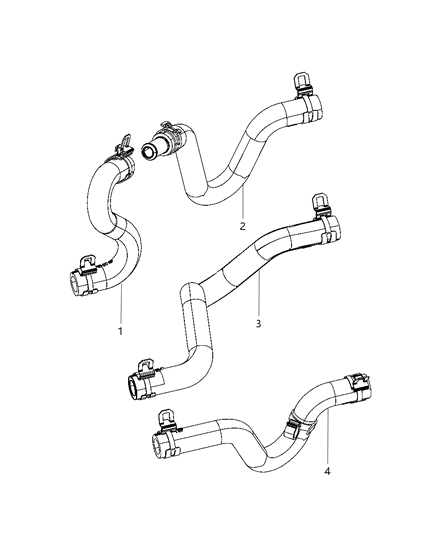 2013 Chrysler 200 Hose-Heater Return Diagram for 5058803AE