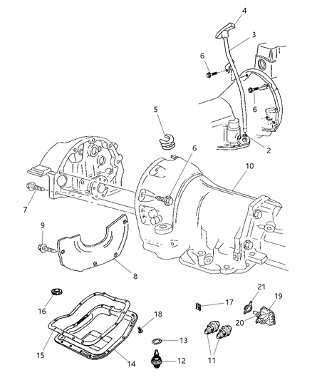 2002 Dodge Durango Case & Related Parts Diagram 1