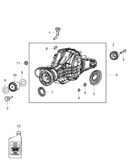 2016 Jeep Grand Cherokee Axle Assembly And Components Diagram 3