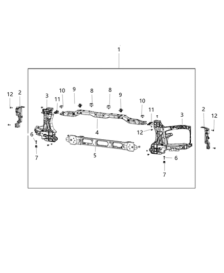 2016 Ram 3500 Radiator Support Diagram