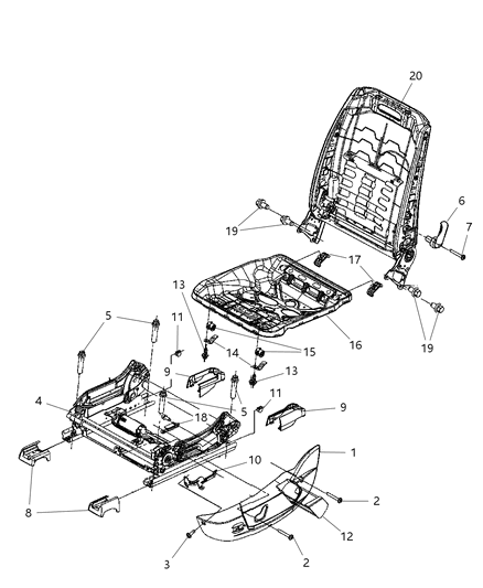 2009 Chrysler 300 Cover-Close-Out Diagram for 1AP331T1AA