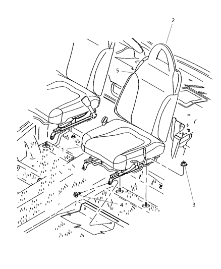 2002 Chrysler Prowler Front Seat Cushion Diagram for RV331AZAA