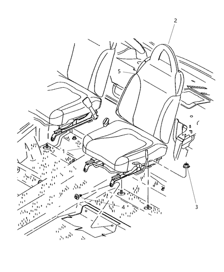 2002 Chrysler Prowler HEADREST-Front Diagram for RB791AZAA