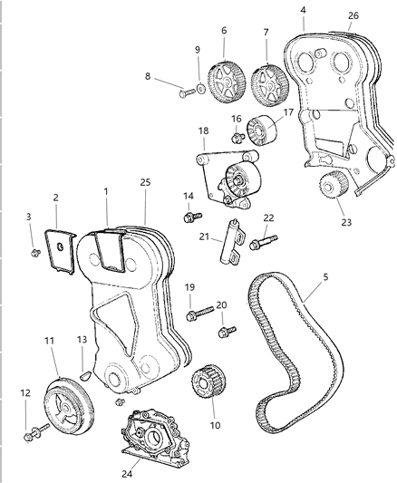 1997 Dodge Avenger Bolt-HEXAGON Head Diagram for 6101722