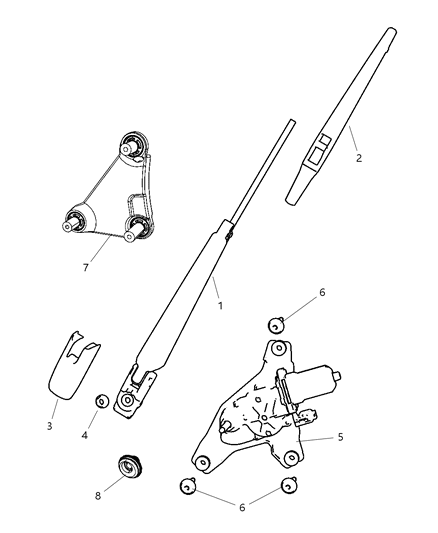 2011 Dodge Durango Rear Wiper System Diagram