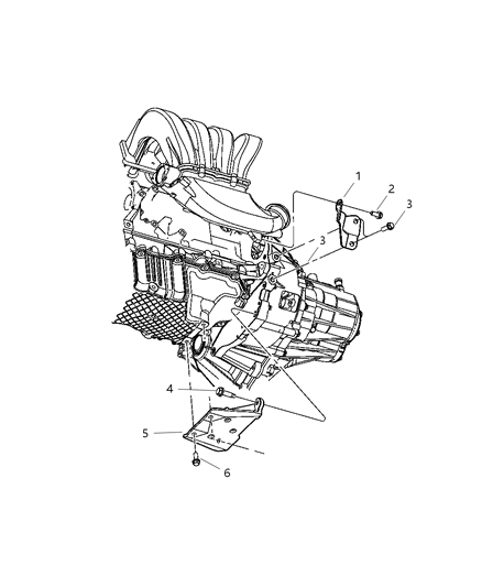 2004 Dodge Neon Support - Structural Collar & Intake Manifold Diagram 2