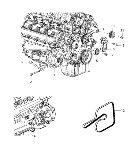 2012 Chrysler 300 Generator-Engine Diagram for R4801833AB