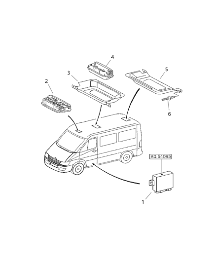 2003 Dodge Sprinter 2500 Lamp-Reading Diagram for 5124399AA