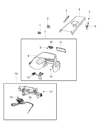 2021 Dodge Durango Console-Floor Diagram for 7BK84DX9AA