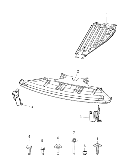 2021 Ram 1500 Underbody Shields And Plates Diagram 2