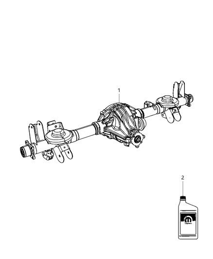 2009 Dodge Durango Axle-Service Rear Diagram for 68040133AA