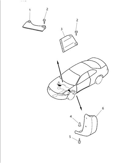 1997 Dodge Avenger Shields - Floor Pans Diagram 2