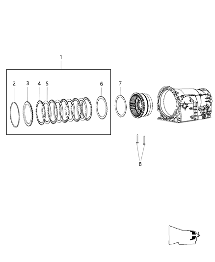2011 Jeep Grand Cherokee B2 Clutch Assembly Diagram 1
