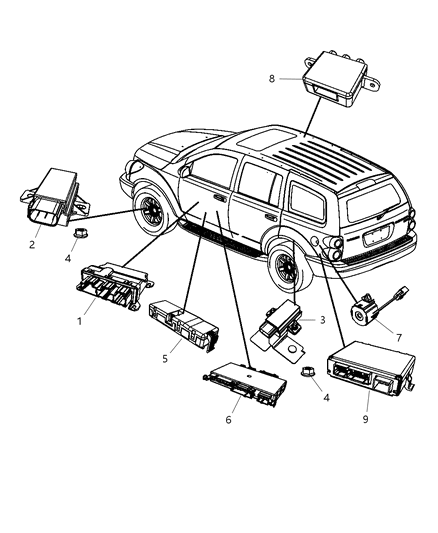 2009 Chrysler Aspen Modules Diagram