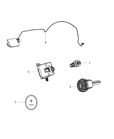 2012 Ram 3500 TRANSMTR-Integrated Key Fob Diagram for 56046639AC