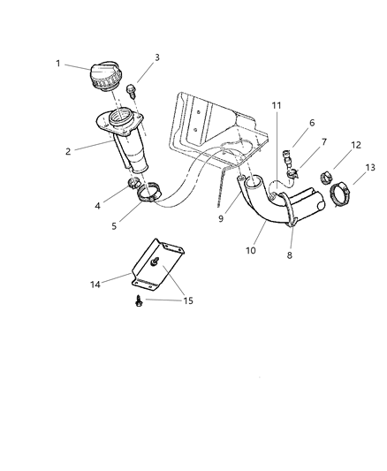 1997 Jeep Cherokee Tube-Fuel Filler Diagram for 52100174