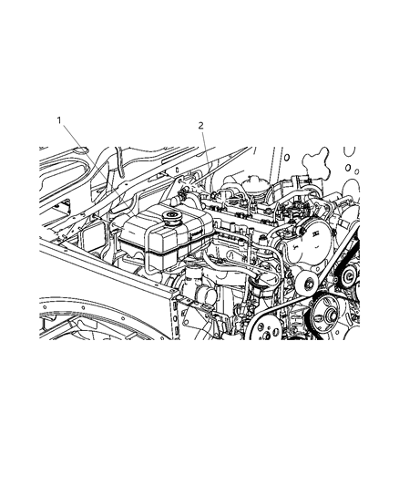 2008 Dodge Nitro Coolant Recovery Bottle Diagram 1