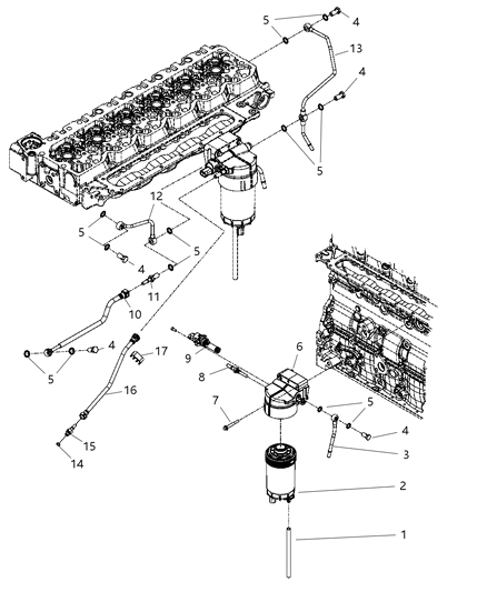 2007 Dodge Ram 3500 Tube-Fuel Supply Diagram for 68005229AA