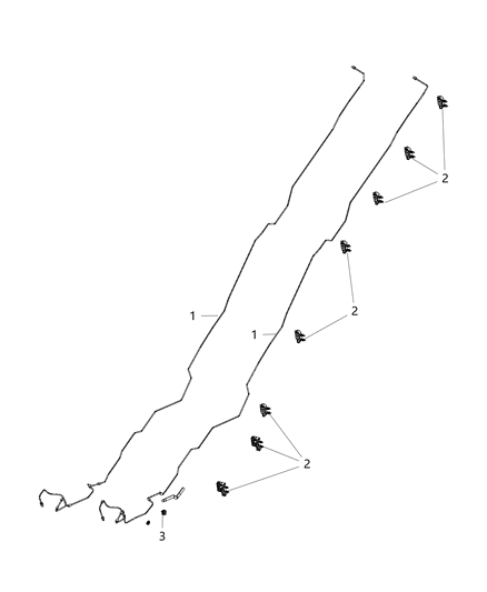 2020 Ram 3500 Brake Tubes & Hoses, Rear Diagram 2