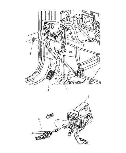 2007 Dodge Caliber Pedal-Clutch Diagram for 5273424AF