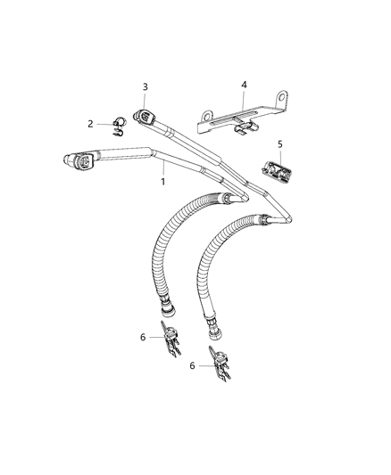 2017 Ram 3500 Tube-Fuel Supply Diagram for 68264862AA