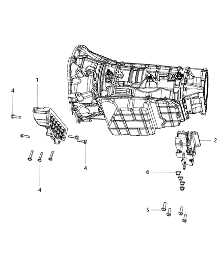 2015 Ram 2500 INSULATOR-Transmission Support Diagram for 68187866AA