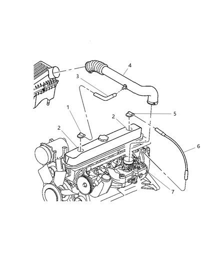 2004 Jeep Wrangler Crankcase Ventilation Diagram 2