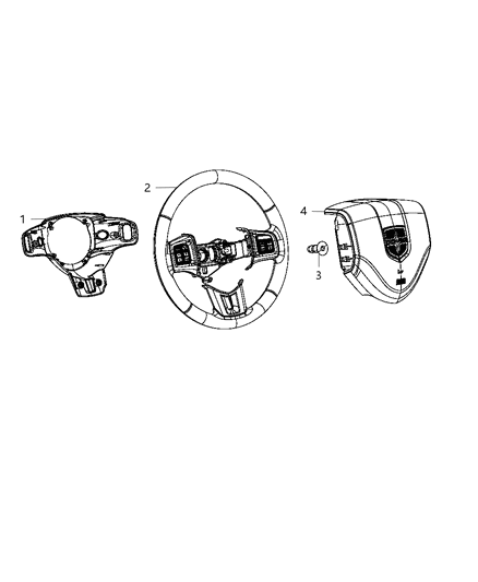 2012 Dodge Caliber Steering Wheel Assembly Diagram