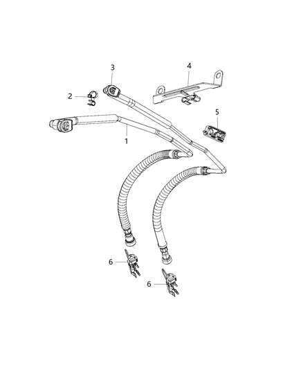 2016 Ram 3500 Pickup Fuel Lines, Front Diagram 3