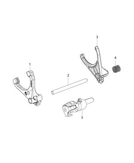 2021 Ram 1500 SHIFTER-Transfer Case Diagram for 68403036AA