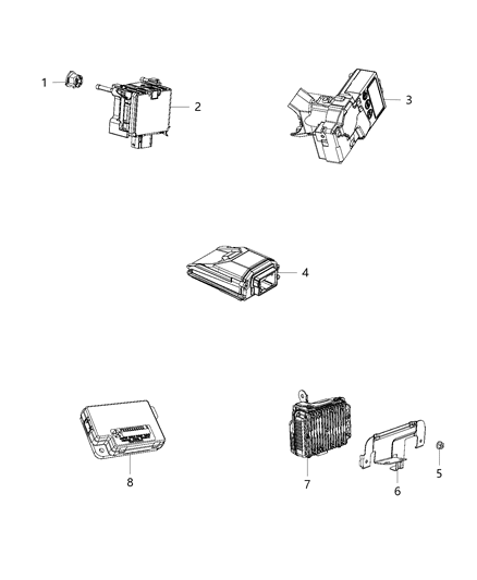 2015 Jeep Renegade Module-Blind Spot Detection Diagram for 68256086AA