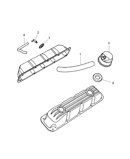 1998 Dodge Durango Crankcase Ventilation Diagram 3