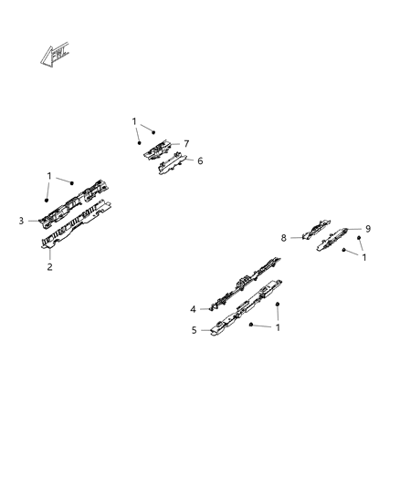 2019 Jeep Wrangler Wiring, Body Troughs Diagram