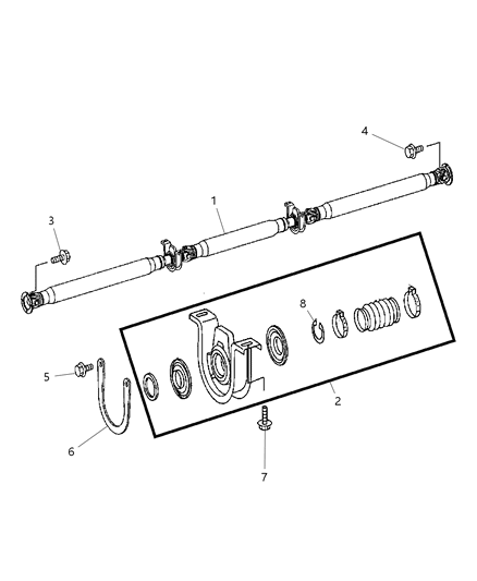 2008 Dodge Sprinter 2500 Shaft - Drive Rear Diagram 2