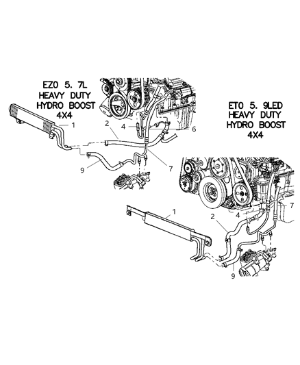 2006 Dodge Ram 3500 Power Steering Hoses Diagram 3