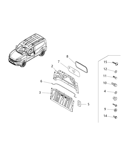 2015 Ram ProMaster City Seal-Rubber Diagram for 68236983AA